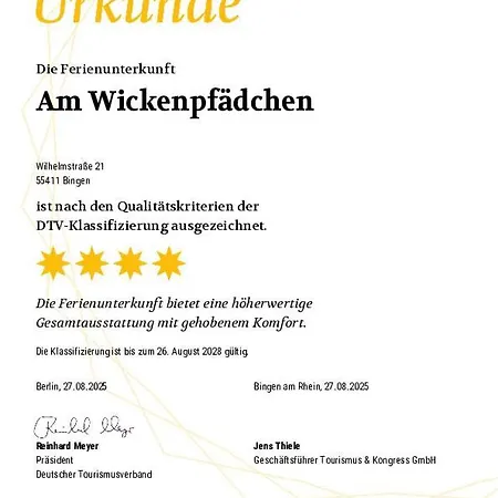 Appartement Dtv 4 Sterne-ferienwohnung Am Wickenpfaedchen - Wo Weinberge Fluestern Und Der Rhein Zum Traeumen Einlaedt - *